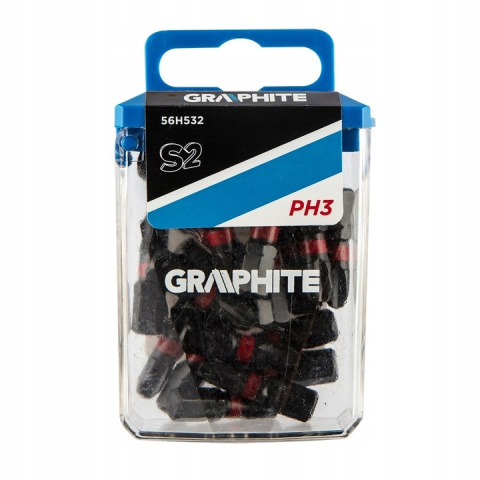 Końcówki wkrętarki bity udarowe GRAPHITE typ PH3